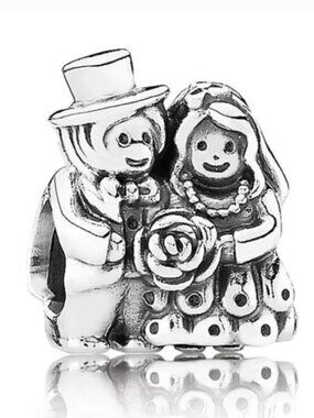 PANDORA Mr. & Mrs. Charm 925 Silver RETIRED CHARM!